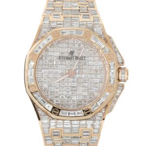 Audemars Piguet 18k Rose Gold 42mm All Diamond Watch