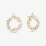 Mixed Fancy Diamond Circle Hoops