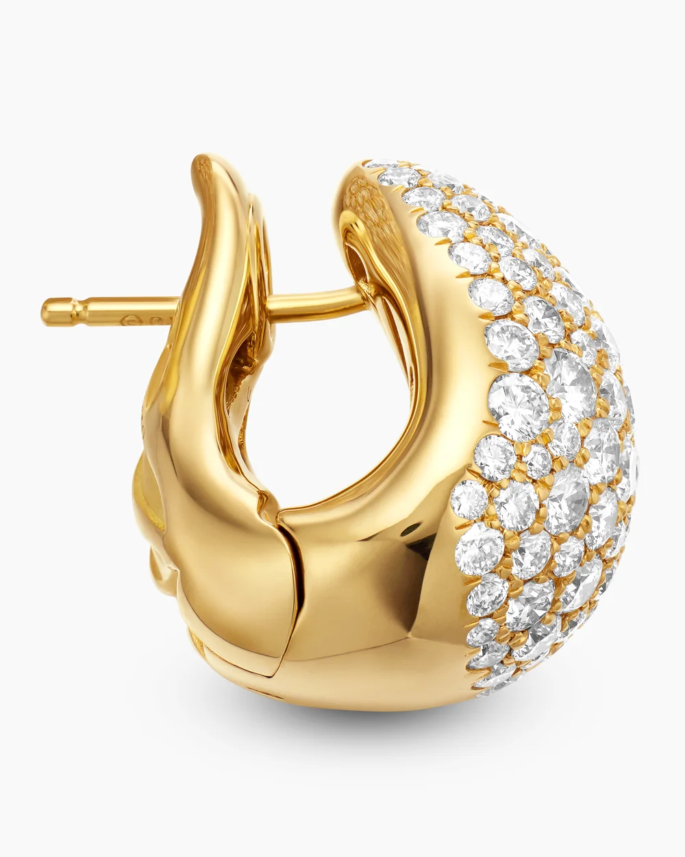 Pear Huggie Hoop Earrings - Image 4